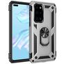 Mobigear Armor Ring Huawei P40 Hülle Hardcase Backcover Stoßfest mit Ringhalter - Silber