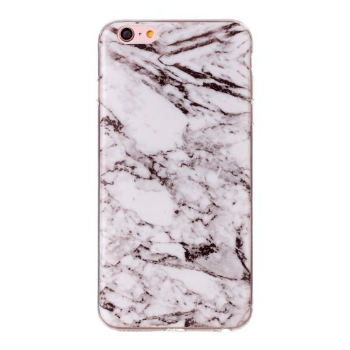 Mobigear Marble iPhone 6s Plus Hülle Flexibles TPU Backcover - Weiß