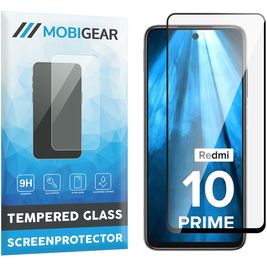 Mobigear Premium Xiaomi Redmi 10 4G Panzerglas Gehärtetes Glas Displayschutz - Hüllenfreundlich - Schwarz