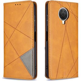 Mobigear Rhombus Slim Nokia G10 Hülle Klapphülle - Cognac