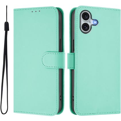 Mobigear Urban Wallet iPhone 16 Plus Hülle Klapphülle Geldbörse - Grün