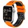 Mobigear Aero Armor Silikon Apple Watch Armband Dornschließe - 49/46/45/44 mm - Orange / Schwarz