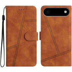 Mobigear Stitch iPhone Air Klapphülle Portemonnaie - Braun