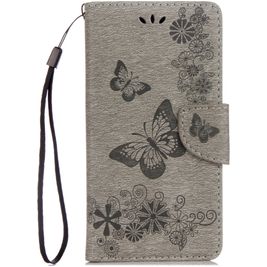 Mobigear Butterfly Motorola Moto G5 Plus Hülle Klapphülle Geldbörse - Grau Mobigear Butterfly Motorola Moto G5 Plus Hülle Klapphülle Geldbörse - Grau