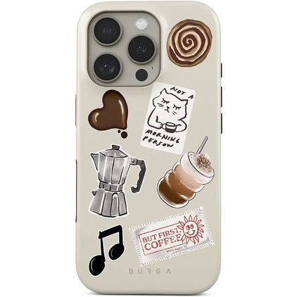 Burga Tough iPhone 16 Pro Hülle Hardcase Backcover Stoßfest - Oat Milk Please
