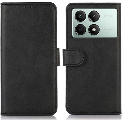 Mobigear Wallet POCO X6 Pro Hülle Klapphülle Geldbörse - Schwarz