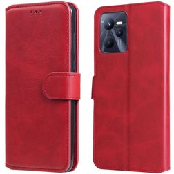 Mobigear Wallet Realme C35 Hülle Klapphülle Geldbörse - Rot