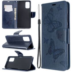 Mobigear Butterfly Samsung Galaxy S20 Plus Klapphülle Portemonnaie - Blau