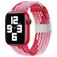 Mobigear Braided Nylon Apple Watch Armband Klappschließe - 49/46/45/44 mm - Pink / Rot