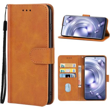 Mobigear Wallet Vivo X80 Pro Hülle Klapphülle Geldbörse - Braun