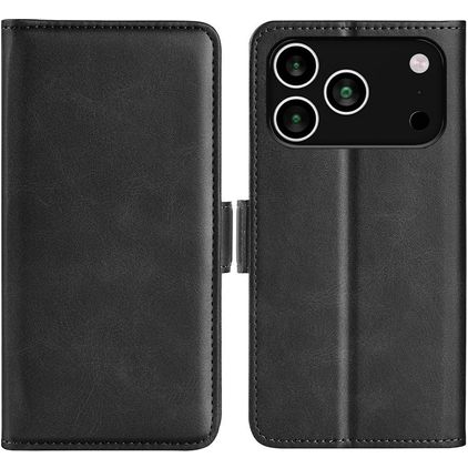 Mobigear Slim Magnet iPhone 18 Pro Max Hülle Klapphülle Geldbörse - Schwarz