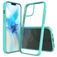 Mobigear Crystal iPhone 12 Pro Max Hardcase Backcover - Transparent / Türkis