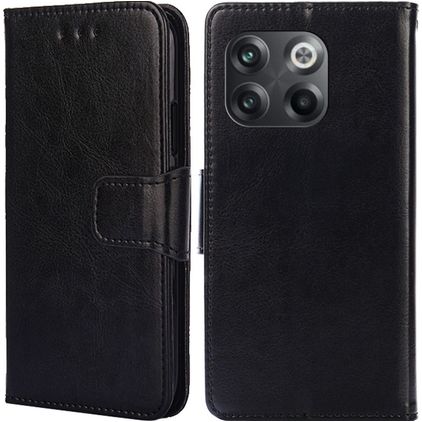 Mobigear Wallet OnePlus 10T Hülle Klapphülle Geldbörse - Schwarz
