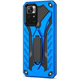 Mobigear Armor Stand POCO M4 Pro 5G Hülle Hardcase Backcover Stoßfest mit Ständer - Blau