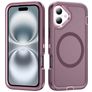 Mobigear Rugged Mag iPhone 16 Plus MagSafe Hülle Hardcase Backcover Stoßfest - Lila