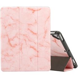 Mobigear Tri-Fold Marble iPad 6 (2018) Hülle Klapphülle + Stifthalter - Pink
