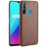 Mobigear Croco Realme C3 Hülle Hardcase Backcover - Braun