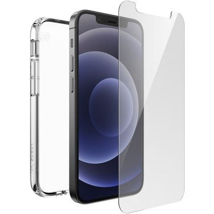 Speck Perfectly Clear ShieldView Durchsichtig iPhone 12 Mini Hülle Hardcase Backcover Stoßfest - Transparent