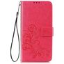 Mobigear Clover Samsung Galaxy A21s Hülle Klapphülle Geldbörse - Pink