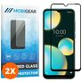 Mobigear Premium Wiko View 4 Lite Panzerglas Gehärtetes Glas Displayschutz - Hüllenfreundlich - Schwarz (2er Pack)