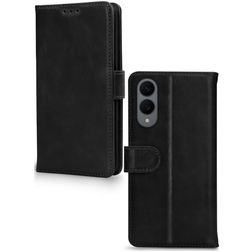 Mobilize Wallet Samsung Galaxy S25 Edge Hülle Echtes Leder Klapphülle Geldbörse - Schwarz