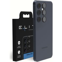 Elite Samsung Galaxy S25 Panzerglas Gehärtetes Glas Kameralinsen Schutz - Hüllenfreundlich - Schwarz