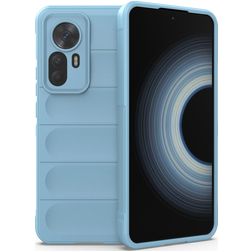 Mobigear Bumpy Xiaomi 12T Hülle Flexibles TPU Backcover - Blau