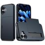 Mobigear Card iPhone 18 Hülle Hardcase Backcover Stoßfest mit Kartenhalter - Blau