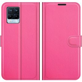 Mobigear Classic Realme 8 Hülle Klapphülle Geldbörse - Magenta