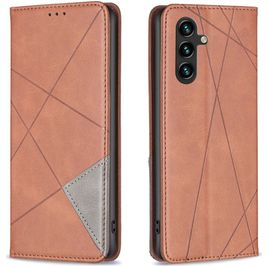 Mobigear Rhombus Slim Samsung Galaxy A56 Hülle Klapphülle - Braun