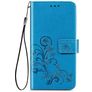 Mobigear Clover Samsung Galaxy S20 FE Hülle Klapphülle Geldbörse - Blau