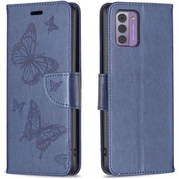 Mobigear Butterfly Nokia G42 Klapphülle Portemonnaie - Dunkelblau