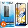 Mobigear Premium POCO M4 Pro 5G Panzerglas Gehärtetes Glas Displayschutz - Hüllenfreundlich - Schwarz (3er Pack)