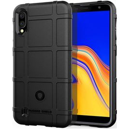 Mobigear Rugged Shield Xiaomi Redmi 9A Hülle Flexibles TPU Backcover Stoßfest - Schwarz