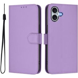 Mobigear Urban Wallet iPhone 16 Plus Hülle Klapphülle Geldbörse - Lila