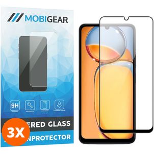 Mobigear Premium Xiaomi Redmi 13C Panzerglas Gehärtetes Glas Displayschutz - Hüllenfreundlich - Schwarz (3er Pack)