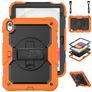 Mobigear SureGrip Xtreme iPad 11 (2025) Hülle Kunststoff,Silikon Backcover + Schulterträger + Ständer - Schwarz / Orange