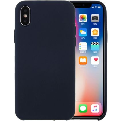 Mobigear Rubber Touch iPhone XS Silikon Hülle Backcover - Dunkelblau