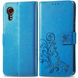 Mobigear Clover Samsung Galaxy Xcover 7 Hülle Klapphülle Geldbörse - Blau