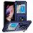 Mobigear Armor Ring Samsung Galaxy Z Flip 5 Hardcase Backcover Shockproof mit Ringhalter - Blau