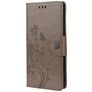 Mobigear Flowers Samsung Galaxy A53 Hülle Klapphülle Geldbörse - Grau
