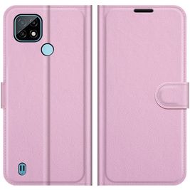 Mobigear Classic Realme C21 Hülle Klapphülle Geldbörse - Pink