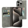 Mobiparts Classic Wallet iPhone 15 Pro Hülle Klapphülle Geldbörse - Granite Grey