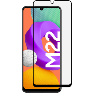 Mobigear Premium Samsung Galaxy M22 Panzerglas Gehärtetes Glas Displayschutz - Hüllenfreundlich - Schwarz