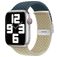 Mobigear Braided Dual Nylon Apple Watch Armband Klappschließe - 49/46/45/44 mm - Weiß / Blau