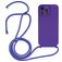 Mobigear Lanyard iPhone 15 Pro Silikon Handykette - Lila