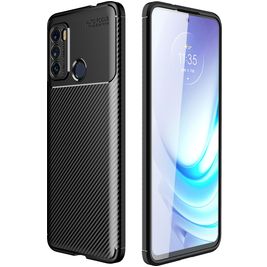 Mobigear Racing Motorola Moto G60 Hülle Flexibles TPU Backcover - Schwarz