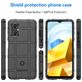 Mobigear Rugged Shield POCO M5 Hülle Flexibles TPU Backcover Stoßfest - Schwarz