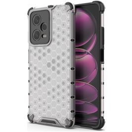 Mobigear Honeycomb POCO X5 Pro Hülle Hardcase Backcover Stoßfest - Weiß
