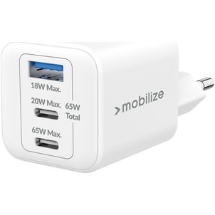 Mobilize Wall Charger Triple USB / USB-C Power Delivery 65W - Weiß